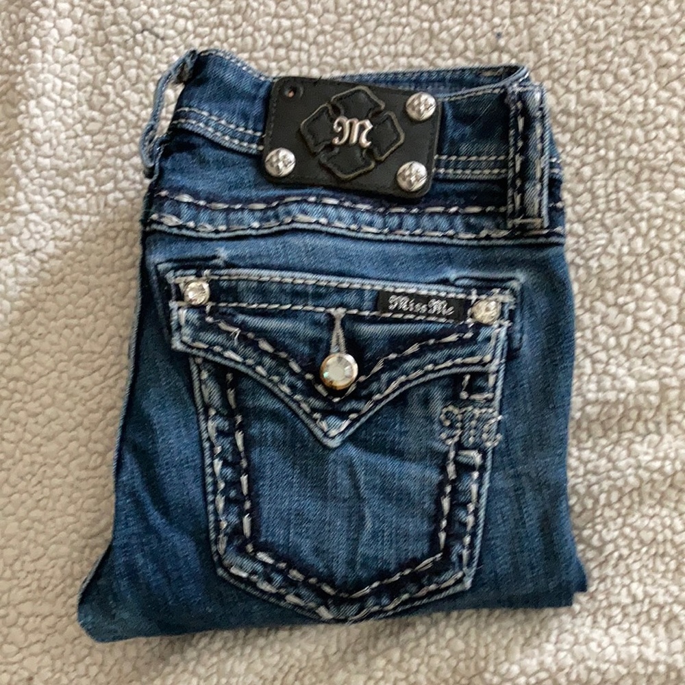 Miss me jeans with fold over pockets